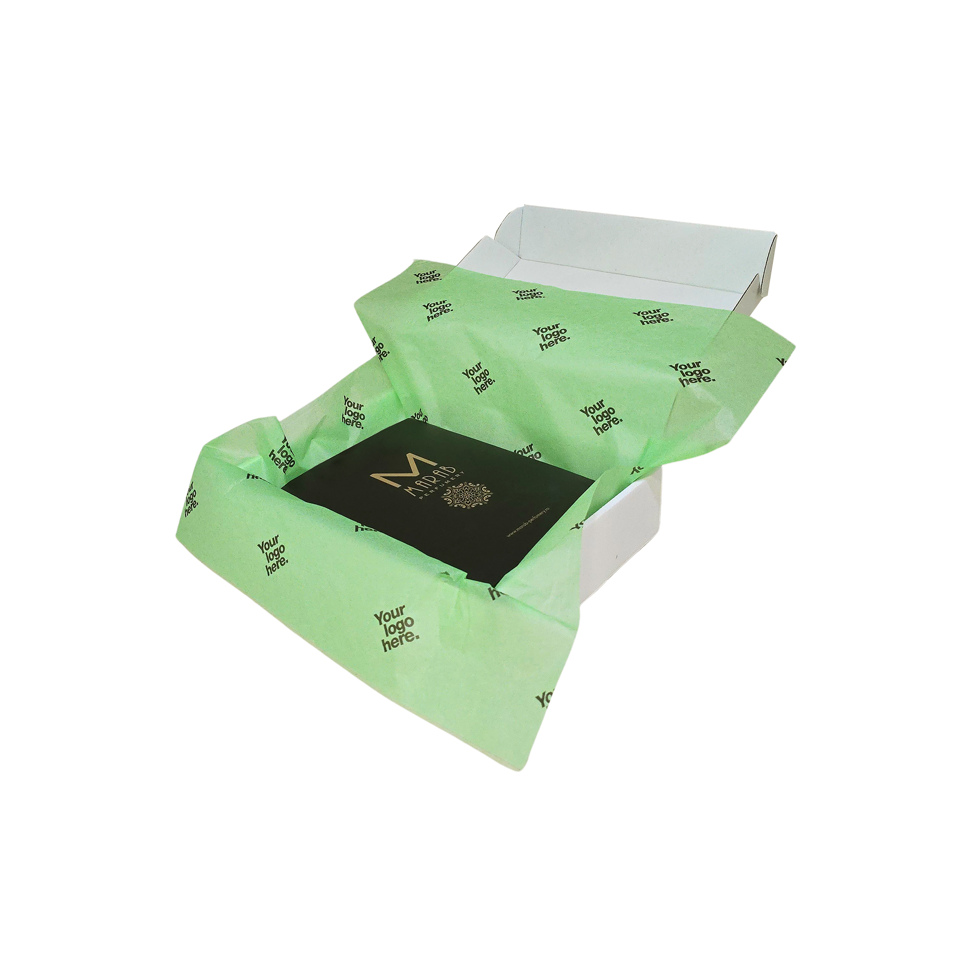 hartie-de-matase-personalizata-verde-deschis-17g-50x75cm-in-cutie-de-transport.jpg Hârtie de mătase personalizată verde deschis, aranjată într-o cutie de transport, 17g/m² – dimensiune 50x75cm