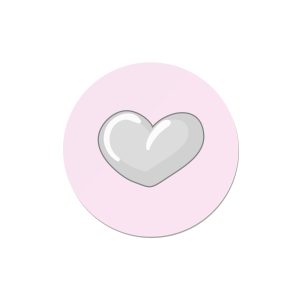 Rola stickere model Love Pink Heart Trails 1c – etichete rotunde pentru pachete, ambalaje, și cadouri