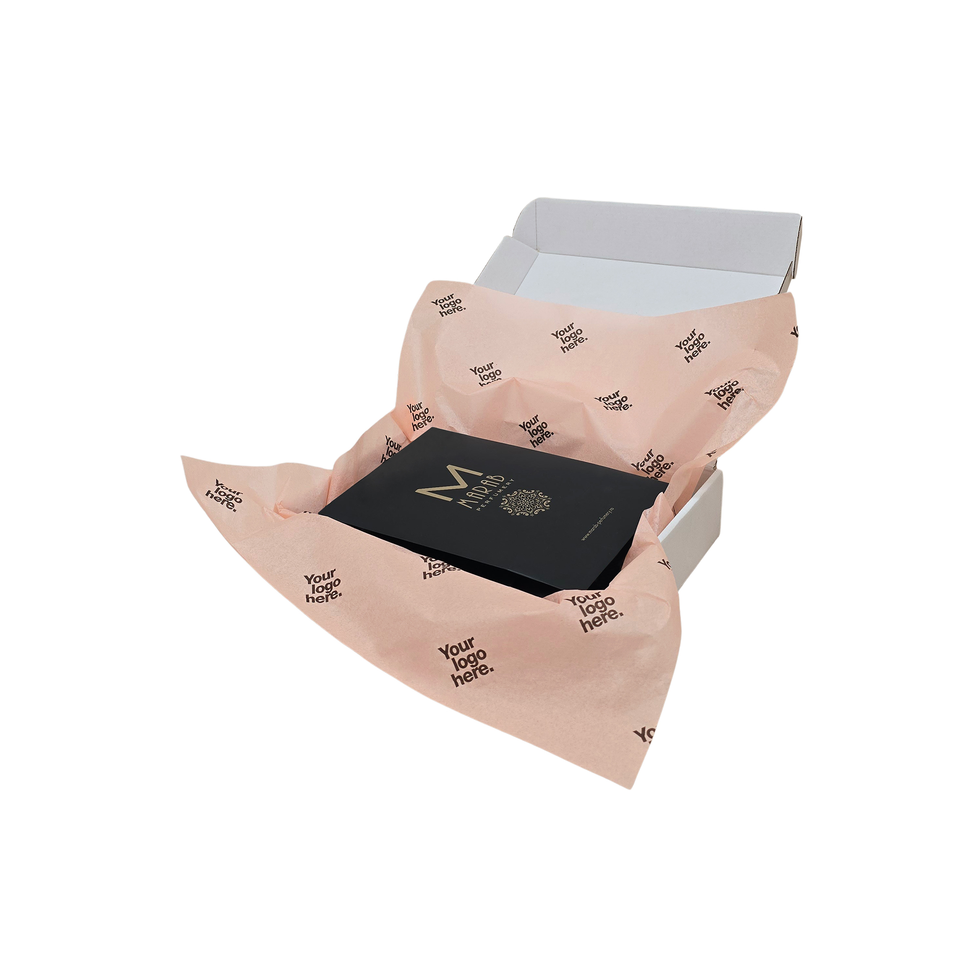 hartie-de-matase-personalizata-piersica-17g-50x75cm-in-cutie-de-transport.jpg Hârtie de mătase culoarea piersicii, aranjată într-o cutie de transport, 17g/m² – dimensiune 50x75cm