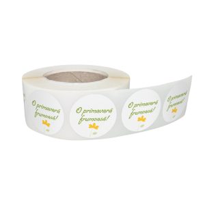 Rola stickere decorative Floral Spring Petals 5b – etichete rotunde pentru pachete și cadouri