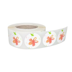 Rola stickere decorative model Floral Rainbow Garden 13c – etichete rotunde pentru pachete și cadouri