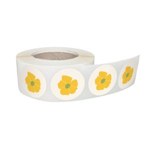 Rola stickere decorative Floral Spring Petals 5c – etichete rotunde pentru pachete și cadouri