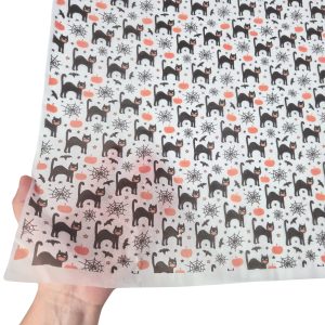 Hârtie de mătase model Halloween Lucky Black Cats 17g – dimensiune 50x75cm