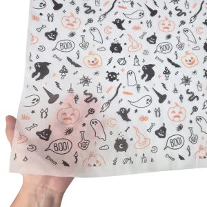 Hârtie de mătase model Halloween Boo Crew 17g – dimensiune 50x75cm