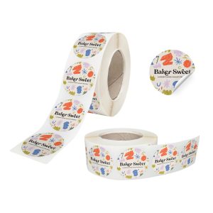 Etichetă autoadezivă/sticker cu personalizare – diametru 3cm