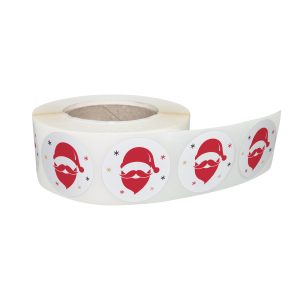 Rola stickere model Craciun Holiday Remix – stickere rotunde pentru ambalaje de sarbatori