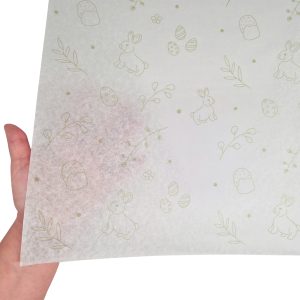 Hârtie de mătase model Paște Mini Bunny Bloom 28g – format 50x75cm