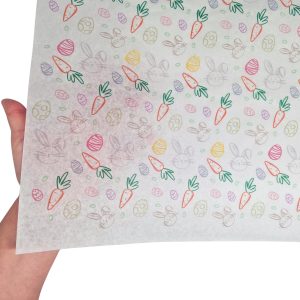 Hârtie de mătase model Paște Little Grey Bunnies 28g – format 50x75cm