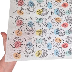 Hârtie de mătase model Paște Festive Egg Mosaic 28g – format 50x75cm
