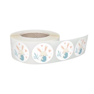 Rola stickere decorative Paște Soft Spring Eggs 2B – etichete rotunde pentru pachete și cadouri