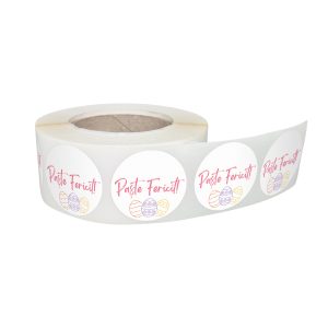 Rola stickere decorative Paște Sweet Egg Paradet 5B – etichete rotunde pentru pachete și cadouri