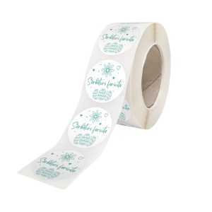 Rola stickere model Paște Spring Meadow Mix 6A – stickere rotunde pentru ambalaje de sarbatori