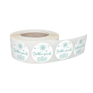 Rola stickere decorative Paște Spring Meadow Mixt 6A – etichete rotunde pentru pachete și cadouri