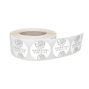 Rola stickere decorative Paște Festive Egg Mosaic 9A – etichete rotunde pentru pachete și cadouri
