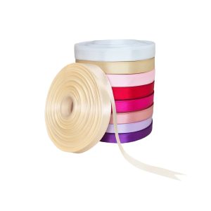 Panglică dublu satinată ivory – rolă de panglică pentru ambalaje și decorațiuni