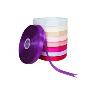 Panglică dublu satinată mov – rolă de panglică pentru ambalaje și decorațiuni