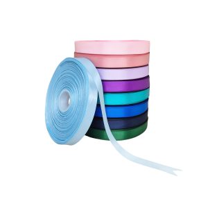 Panglică dublu satinată bleu – rolă de panglică pentru ambalaje și decorațiuni